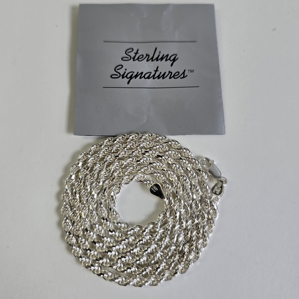 Sterling Silver 925 Rope Necklace